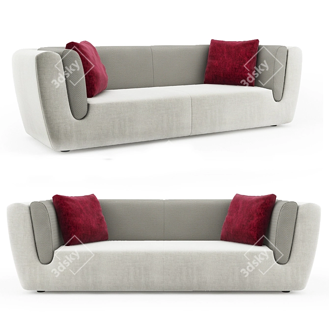 Elegant Odeon Sofa - Casa 3D model image 1