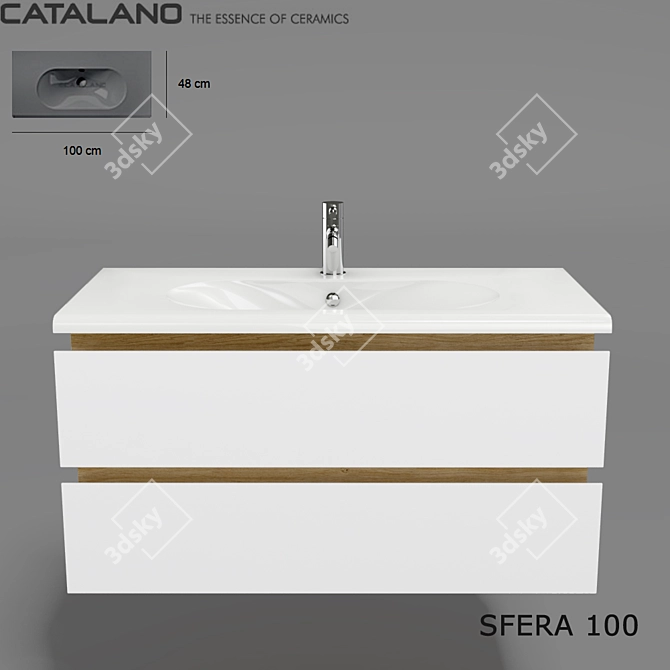 Sleek Catalano Sfera 100 3D model image 2