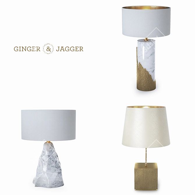 Elegant Amber, Pico, Tree Lamps 3D model image 1