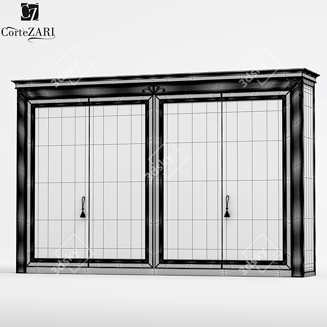 Elegant Clara Wardrobe 3D model image 2