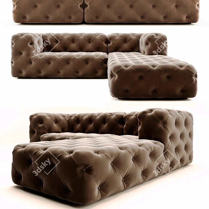 Contemporary Soho Sofa Set 3D model image 1