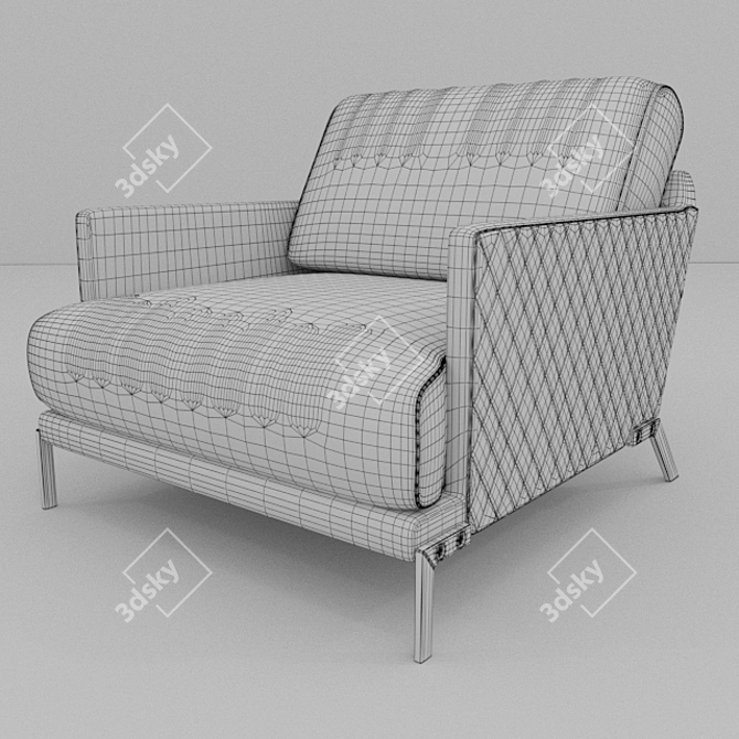 Gorini CHANEL Armchair: Sleek, Stylish, Comfortable 3D model image 3