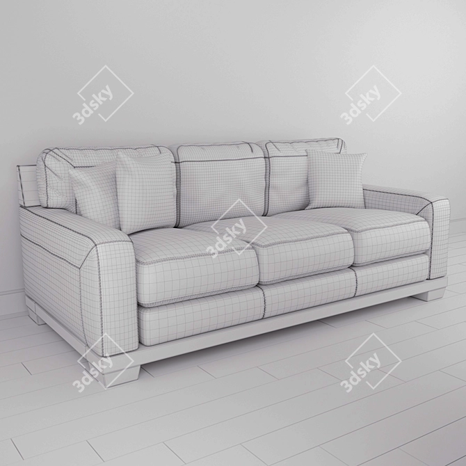 Kylun Saddle Sofa: Luxurious Comfort 3D model image 3