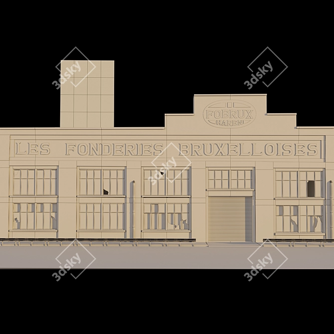 Modern Fasade "FOBRUX HAREN" for Corona Renderer (3D Model) 3D model image 2