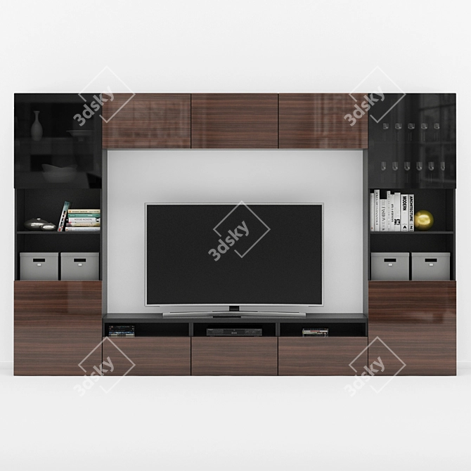 Sleek Ikea BESTA TV Stand 3D model image 1