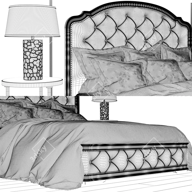 Liberty Amelia Queen Bed: Elegant and Luxurious 3D model image 3