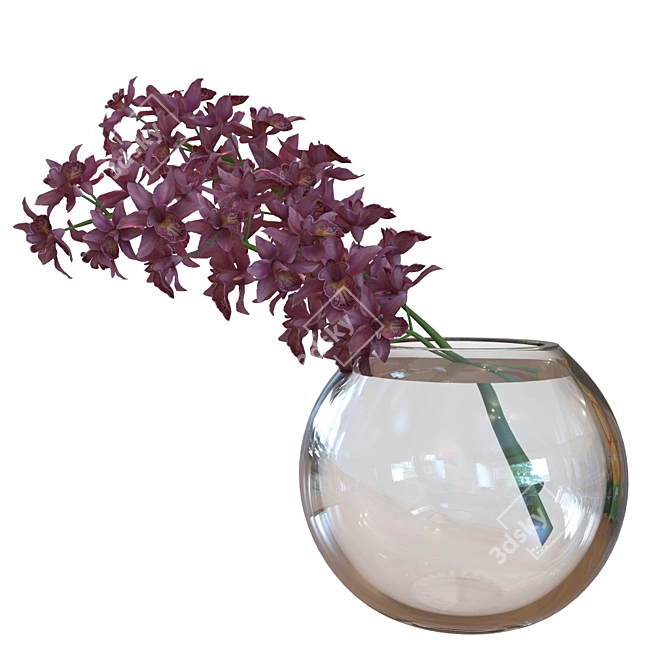 Exquisite Orchidaceae Home Décor 3D model image 1