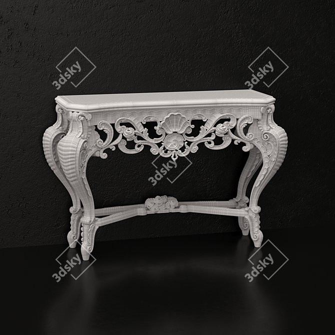 Elegant Silik Console 3D model image 2