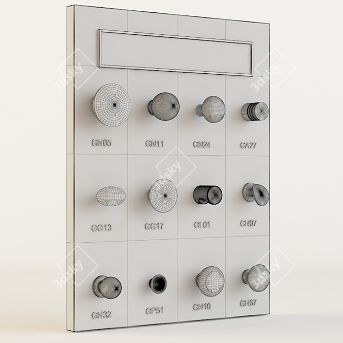 Sleek Game Knobs 3D model image 2