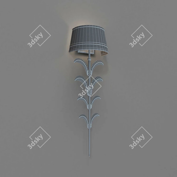 Title: Elegant Fine Art Brass Floor Lamp 3D model image 2
