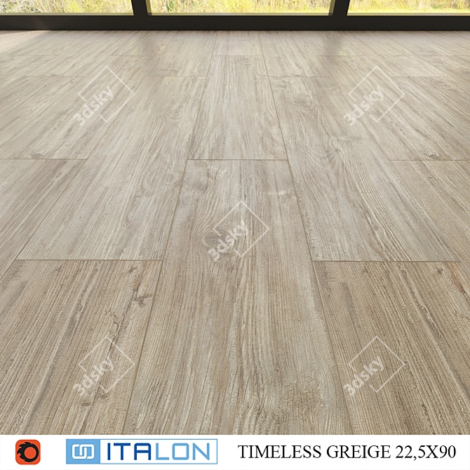 Timeless Greige Ceramic Tile 3D model image 1