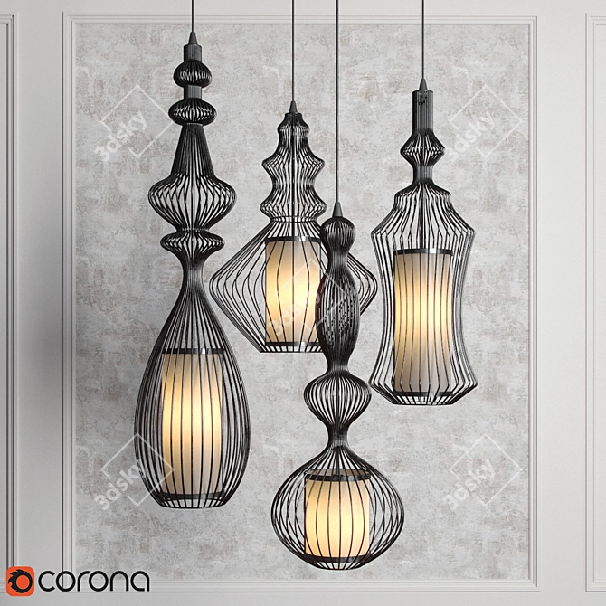 Modern Imperatrice Chandelier: Elegant Lighting Fixture 3D model image 1