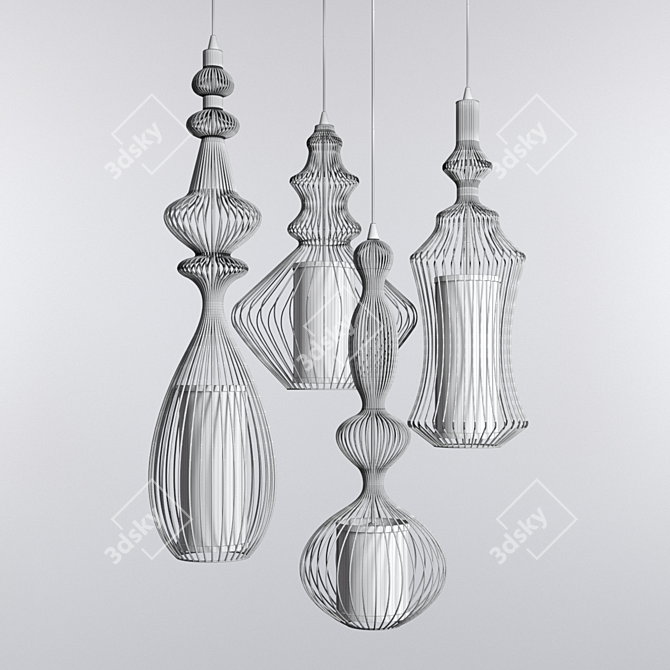 Modern Imperatrice Chandelier: Elegant Lighting Fixture 3D model image 3