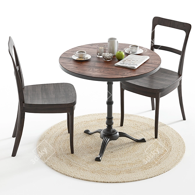 Pottery Barn Rae Cline: 3D Set with Tableware 3D model image 2
