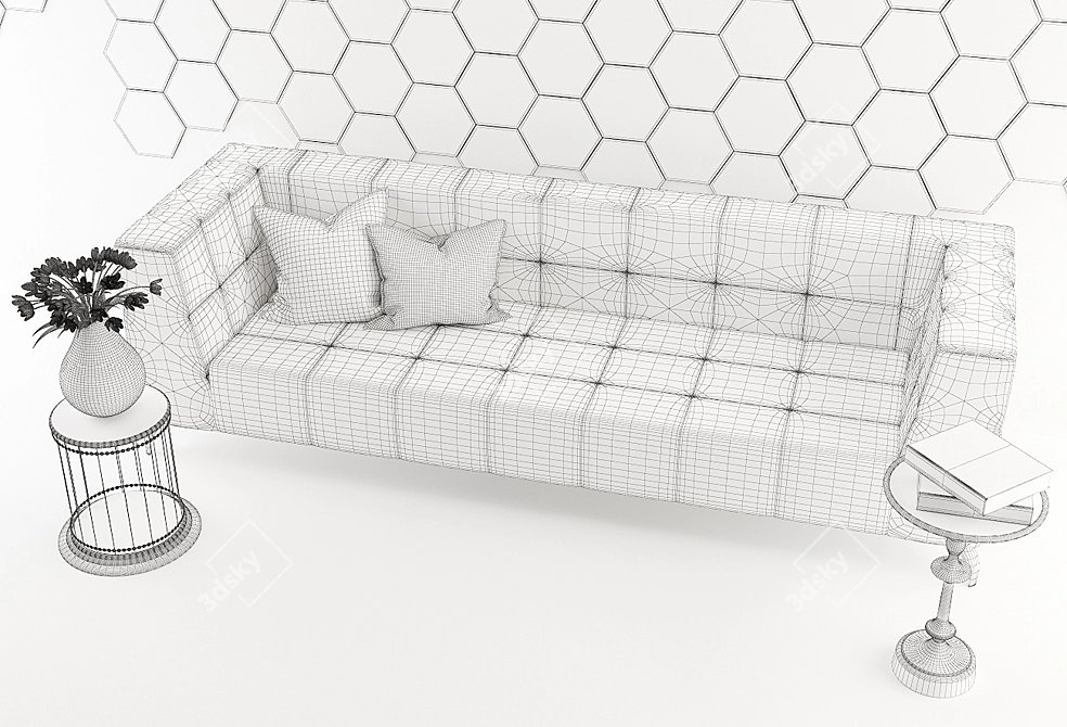 Dialma Brown Terra Fabric Sofa 3D model image 3