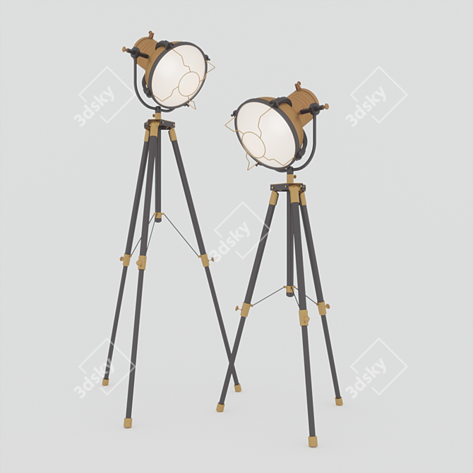 Modern Zoom Lucea Floor Lamp 3D model image 2