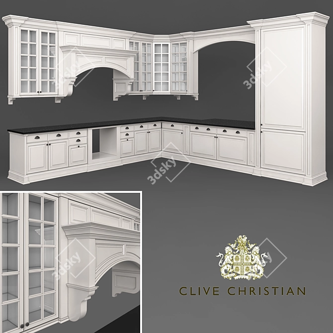 Classic Clive Christian Kitchen 3D model image 1