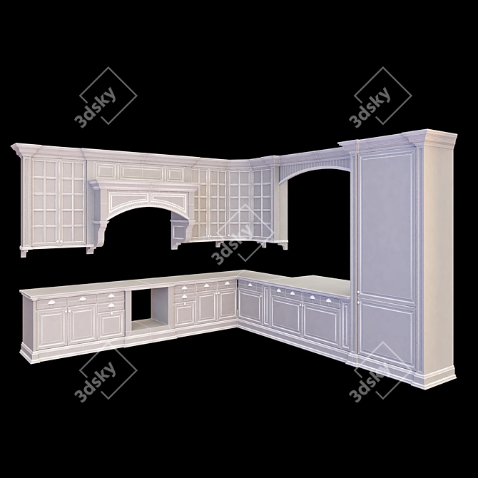 Classic Clive Christian Kitchen 3D model image 3