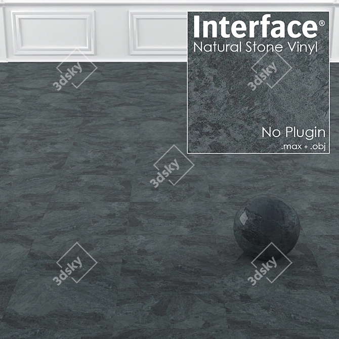 Natural Stone Vinyl Tile Collection 3D model image 2