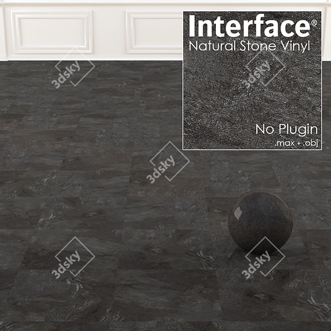 Natural Stone Vinyl Tile Collection 3D model image 3