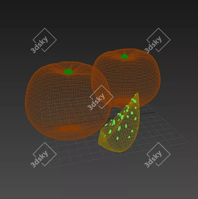 Realistic Mandarine Fruit 3D Model 3D model image 3