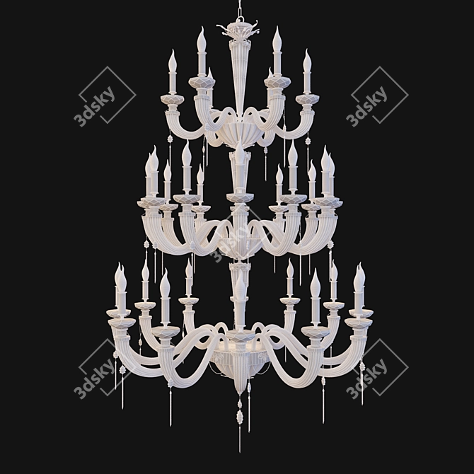 Julienne Clear Crystal Chandelier 3D model image 2