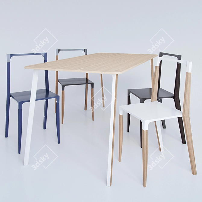 Modern Tabbed Chair | Scott, Rich, Victoria 3D model image 1