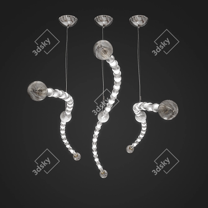 Elegant Arte Veneziana Chandelier 3D model image 3