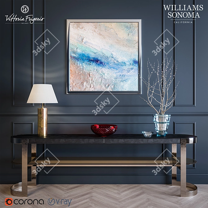 Elegant Biffi Console Set 3D model image 1