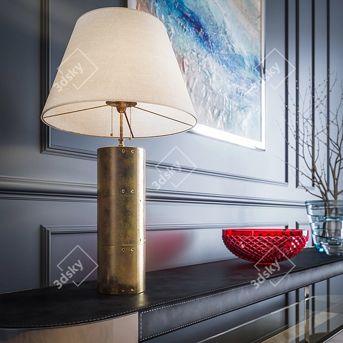Elegant Biffi Console Set 3D model image 3