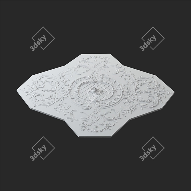 Title: Gypsum Rosette Embellishment 3D model image 2