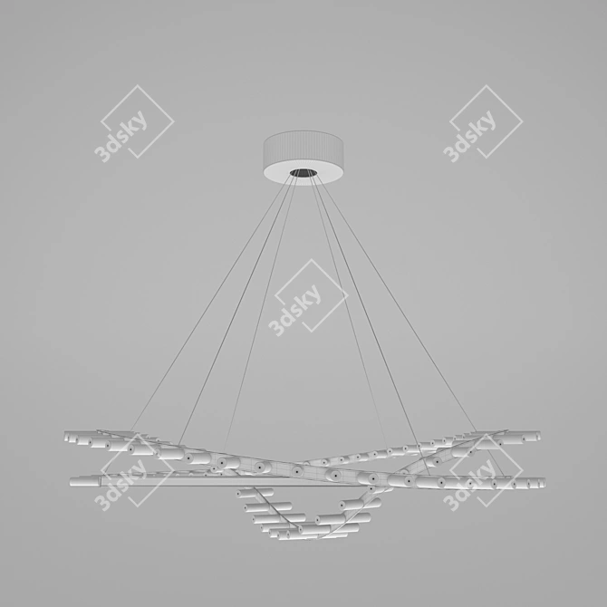 Elegant Elio Chandelier 3D model image 3