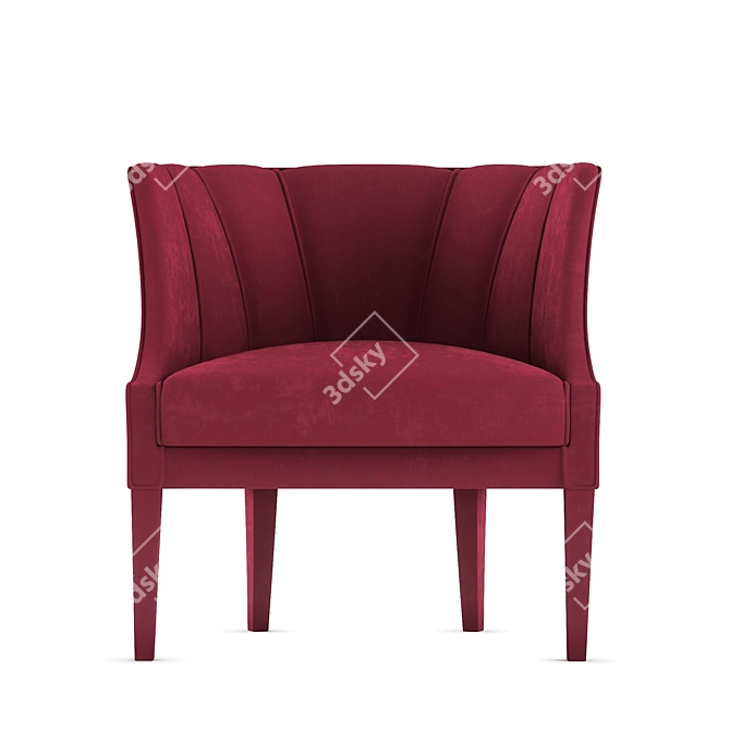 Elegant Begonia Armchair: Stylish Comfort 3D model image 2