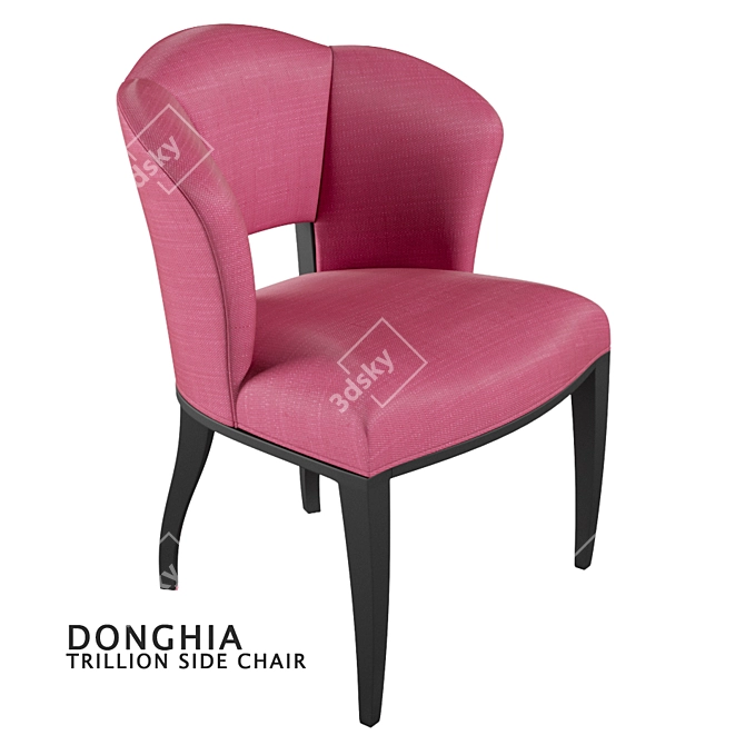 Elegant Trillion Side Chair 3D model image 1