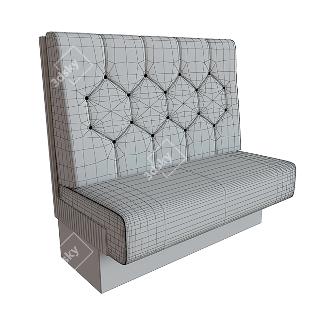 Elegant Booth Seating for Restaurants 3D model image 3