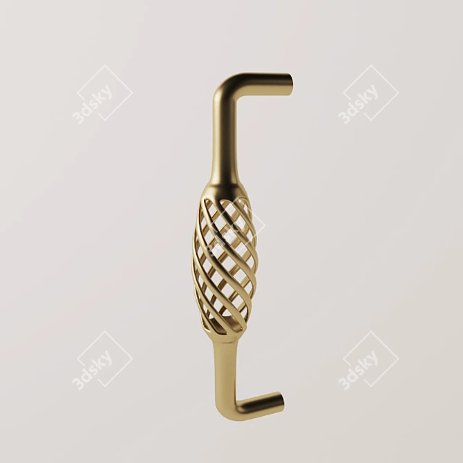 Bronze Door Handle 3D model image 1