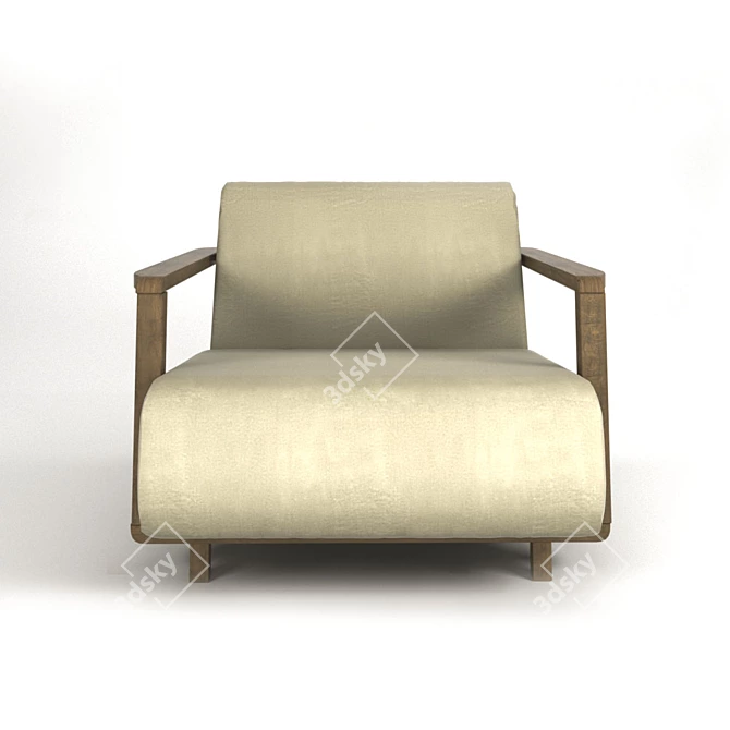 Ossau Armchair - Elegant Comfort 3D model image 1