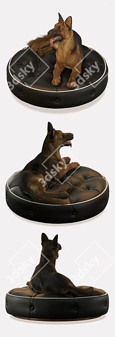 Title: German Shepherd Dog Statue 3D model image 2