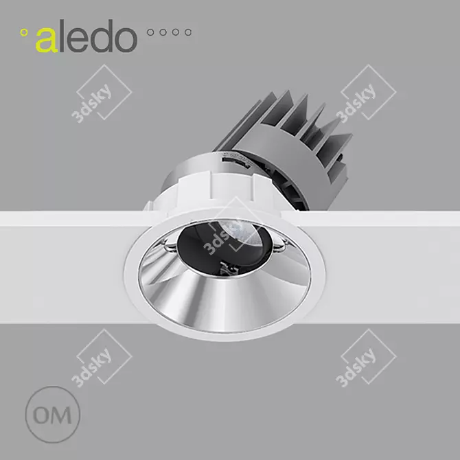 Aledo Skill SRA 68: Professional Round Swivel Luminaire 3D model image 2