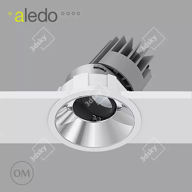 Pro LED Round Spotlight: SKILL SRA 125 3D model image 1