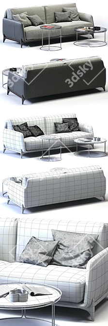 Ditre Italia ELLIOT 3-Seater Sofa: Modern Elegance in Every Detail 3D model image 3