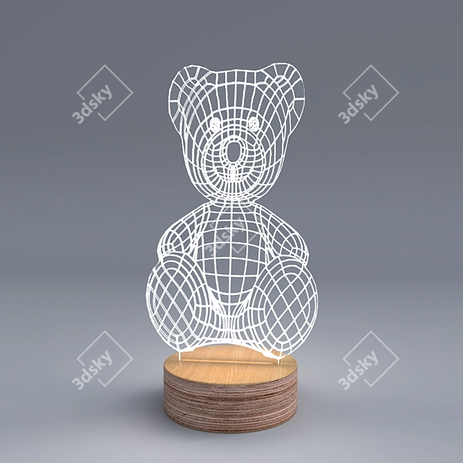 TeddyBear Lamp: Illuminate with Love 3D model image 1