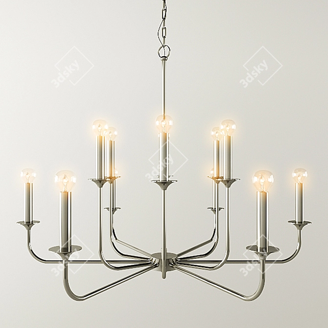 Translucent Elegance: Breck Chandelier 3D model image 1
