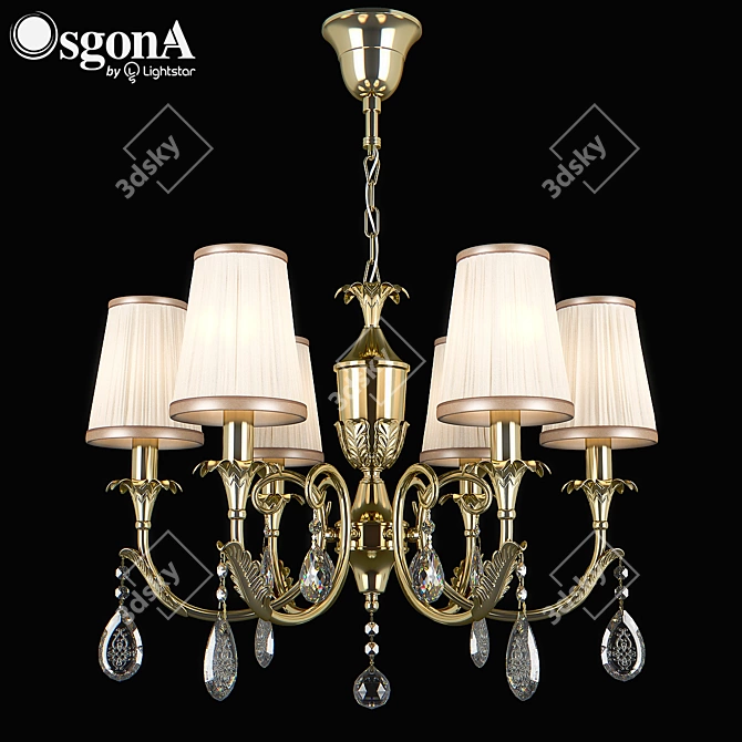 Modern Crystal Pendant Chandelier 3D model image 1