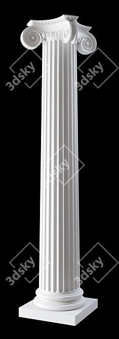 Ionic Column: Classic Elegance for Any Space 3D model image 2
