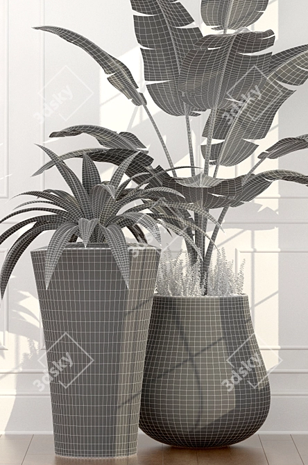 Sleek Epoxia Planters: Modern & Versatile 3D model image 2