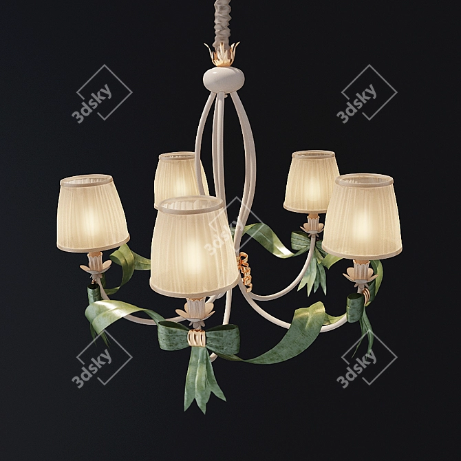 Elegant Epoca 5-Light Chandelier 3D model image 1