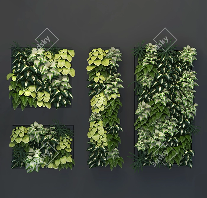 Versatile Vertical Garden Modules 3D model image 1