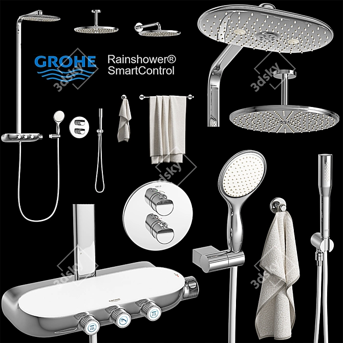 GROHE SmartControl Shower Set 3D model image 1