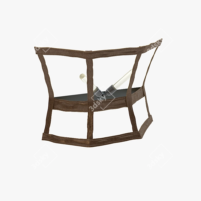 Sleek Blackout Lamps 3D model image 2